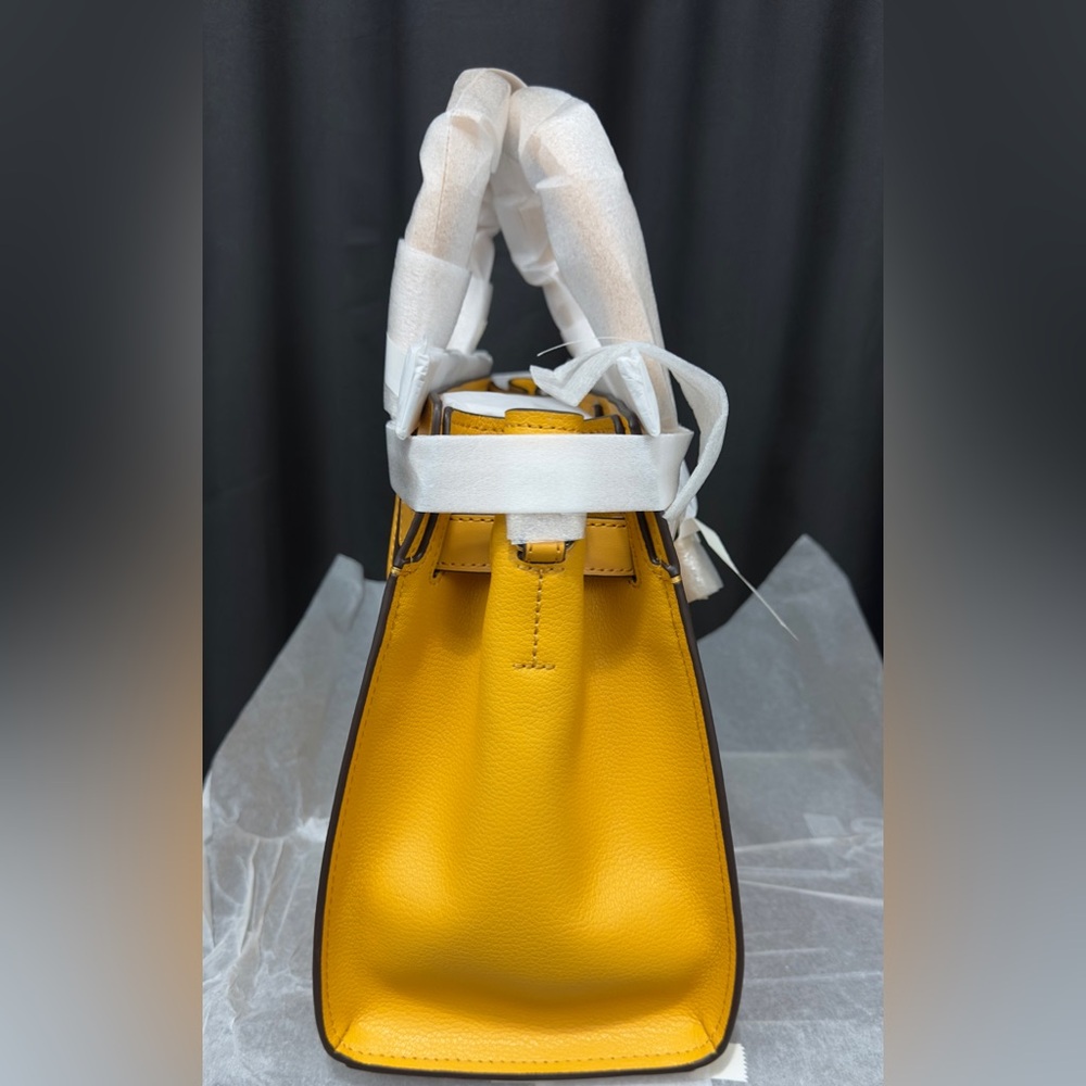 Michael Kors Women's Hamilton Medium Top Zip Leather Satchel (Golden Rod) NWT - Picture 16 of 16